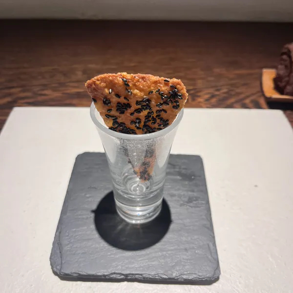Sesame triangle crackers